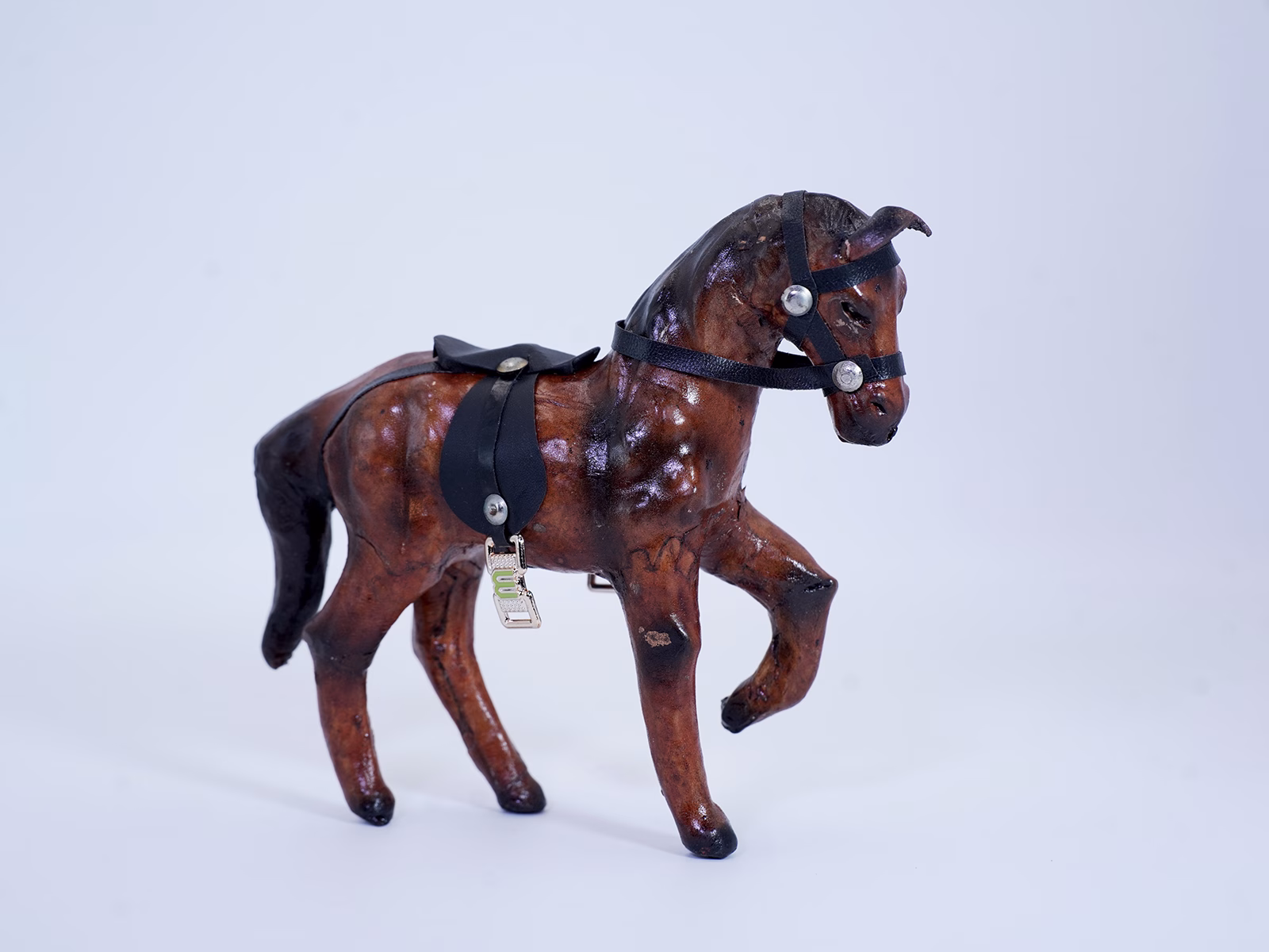Indore Leather Toy Marching Horse 6In – GI Craft from Madhya Pradesh