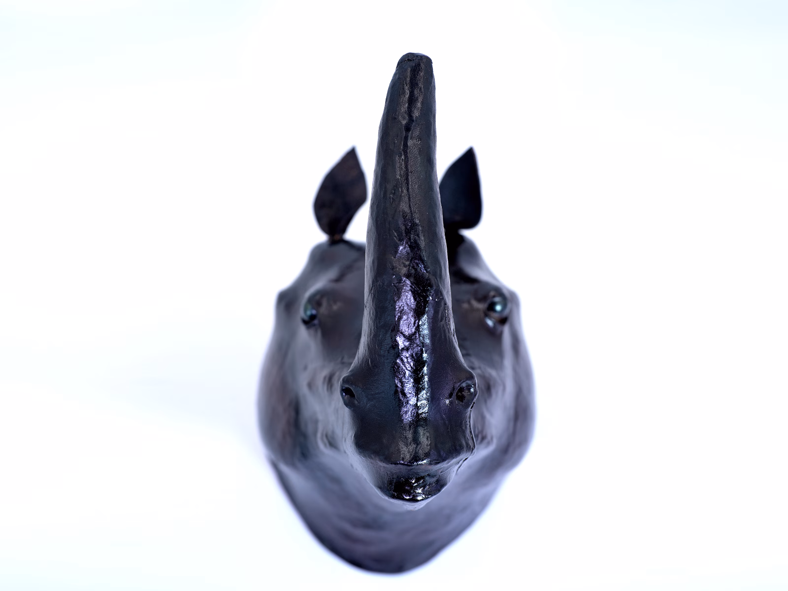 Indore Leather Toy Medium Head Rhino – GI Craft from Madhya Pradesh
