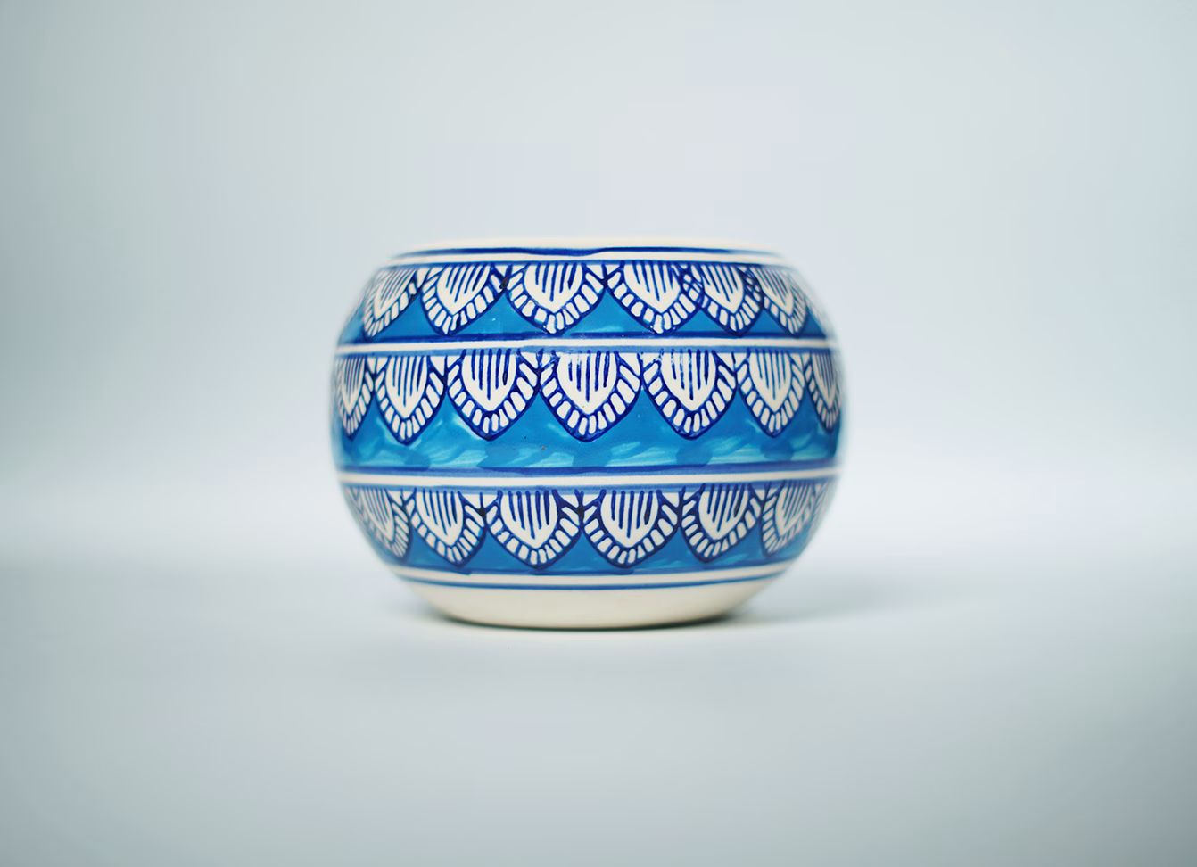 Khurja Pottery Indoor Pot - GI Craft of UttarPradesh